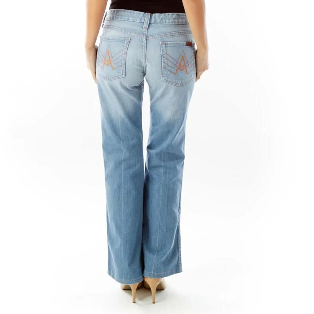 7 For All Mankind Blue Denim Pant - Picture 3 of 3